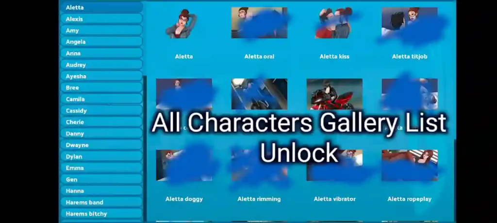 Love And Sex Second Base APK All Characters Gallery Unlock