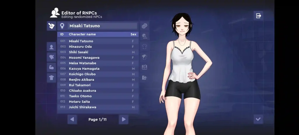 3D Visual Novel Game With Customisation