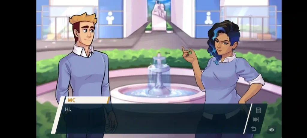 Cartoon Visual Novel Game