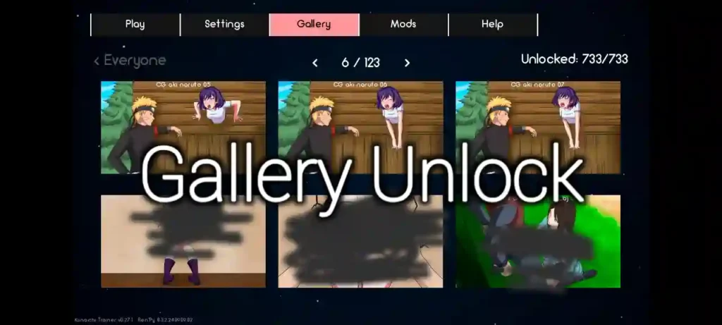 Naruto Kunoichi Trainer Gallery Unlock Mod