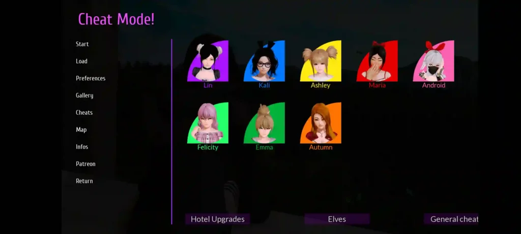 Harem Hotel APK Cheat Menu